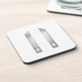 3-D look Silver Priest's Stole Bier Onderzetter (Linkerzijde)