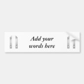 3-D look Silver Priest's Stole Bumpersticker (Voorkant)