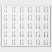 3-D look Silver Priest's Stole Cadeaupapier (Vlak)