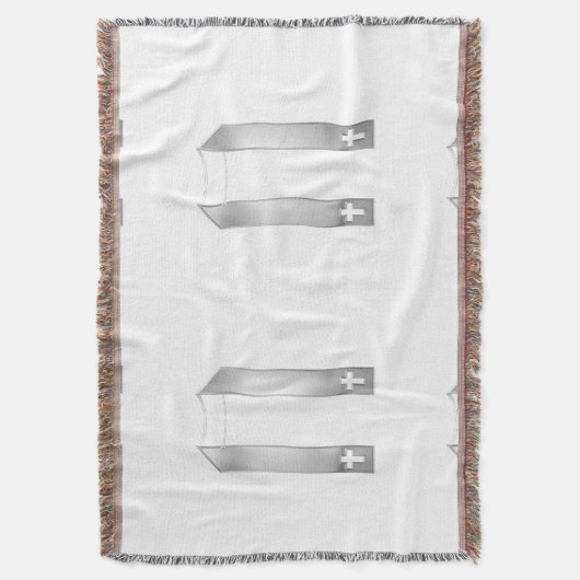 3-D look Silver Priest's Stole Deken (Voorkant Verticaal)