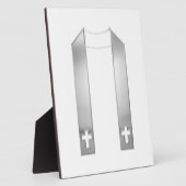 3-D look Silver Priest's Stole Fotoplaat (Zijkant)