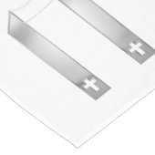 3-D look Silver Priest's Stole Korte Tafelloper (Hoek)