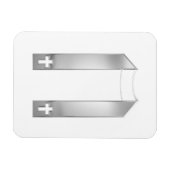 3-D look Silver Priest's Stole Magneet (Horizontaal)