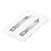 3-D look Silver Priest's Stole Magneet (Linkerzijde)