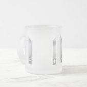 3-D look Silver Priest's Stole Matglas Koffiemok (Voorkant links)