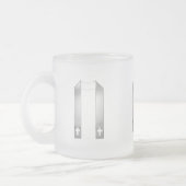 3-D look Silver Priest's Stole Matglas Koffiemok (Links)