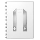 3-D look Silver Priest's Stole Notitieboek (Voorkant)