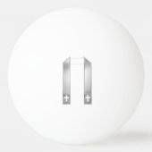 3-D look Silver Priest's Stole Pingpongbal (Voorkant)