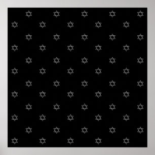 3-D look Silver Star van David Poster