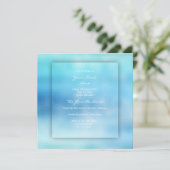 3-D Ombre Ocean Sky Blue Beach OCcean glas Kaart (Staand voorkant)