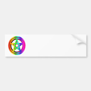 3-D Rainbow Pentacle #5 Bumpersticker