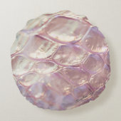 3-D Roze & Vloeiende Dierenprint #2 Rond Kussen (Achterkant)