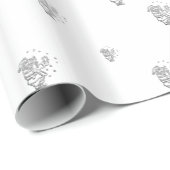 "3-D Silver" Sint-Nicolaas-pakpapier Cadeaupapier (Rol Hoek)