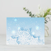 3-D sneeuwvlokken Feestdagenkaart (Staand voorkant)