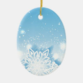 3-D sneeuwvlokken Keramisch Ornament (Voorkant)