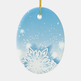 3-D sneeuwvlokken Keramisch Ornament