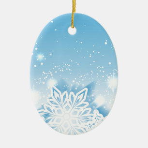 3-D sneeuwvlokken Keramisch Ornament