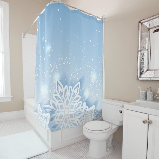 3-D Snowflakes Douchegordijn (In situ)