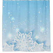 3-D Snowflakes Douchegordijn (Voorkant)