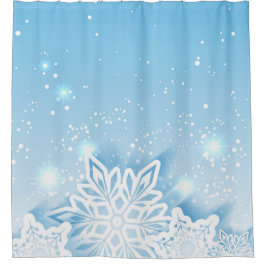 3-D Snowflakes Douchegordijn