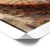 3-D Verbrandend hart in zand Poster (Hoek)