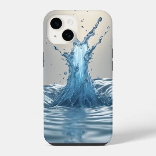 3-D water spatten iPhone Hoesje (Achterkant)
