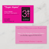 3-daagse Visitekaartjes (HOT PINK) (Voorkant / Achterkant)