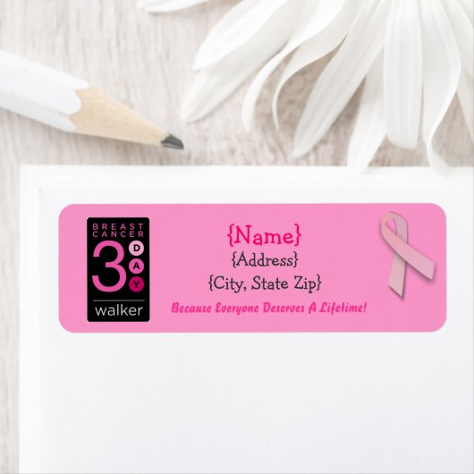 3-daagse wandelaarster | Label retouradres (Insitu)