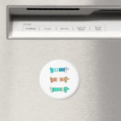 3 Dachshund Color Study #1 Magnet (Insitu (Vaatwasser))