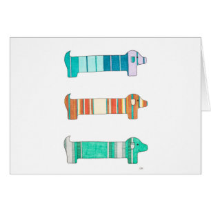 3 Dachshund Kleur Studie #1