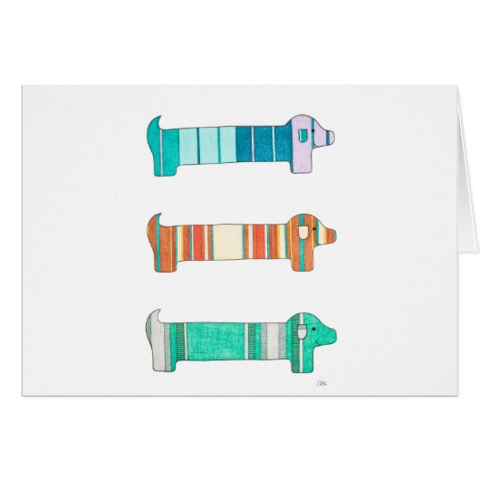 3 Dachshund Kleur Studie #1 (Voorkant Horizontaal)