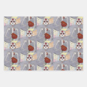 3 Dag van de dode bride Waterverf Skelet Inpakpapier Vel (Voorkant 3)