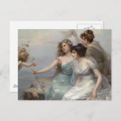 3 Dames en heren Briefkaart (Voorkant / Achterkant)