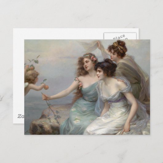 3 Dames en heren Briefkaart (Voorkant / Achterkant)