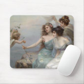 3 Dames en heren Muismat (Met muis)