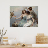 3 Dames en heren Poster (Keuken)