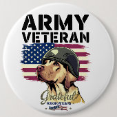 #3 Dankbaar voor onze Veteranen  Ronde Button 6,0 Cm (Voorkant)