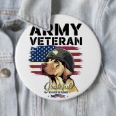 #3 Dankbaar voor onze Veteranen  Ronde Button 6,0 Cm (In situ)