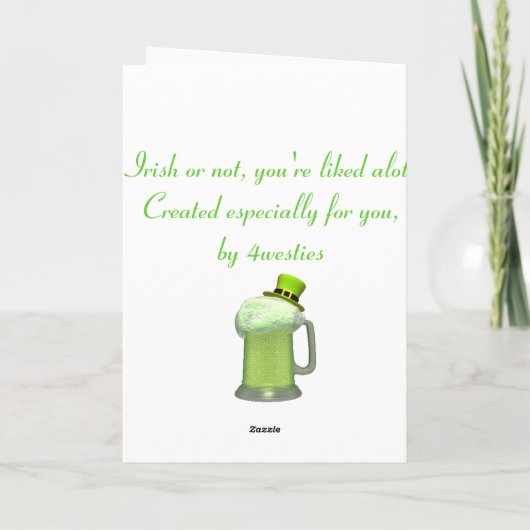 3. De geweldige St. Patrick van de Buldog Kaart (Achterkant)