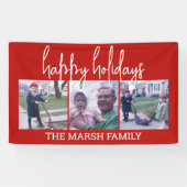3 De Groet van de Familie van de Foto - Kerst - mo Spandoek (Horizontaal)