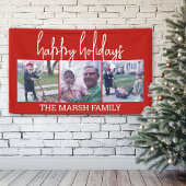 3 De Groet van de Familie van de Foto - Kerst - mo Spandoek