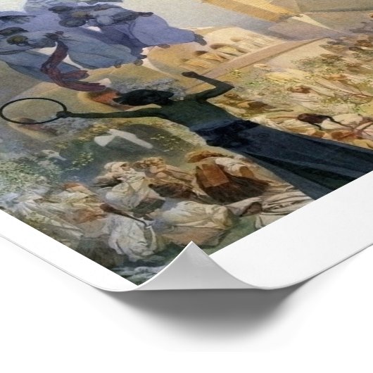 #3 De introductie van de Slavonic liturgy, Mucha Poster (Hoek)