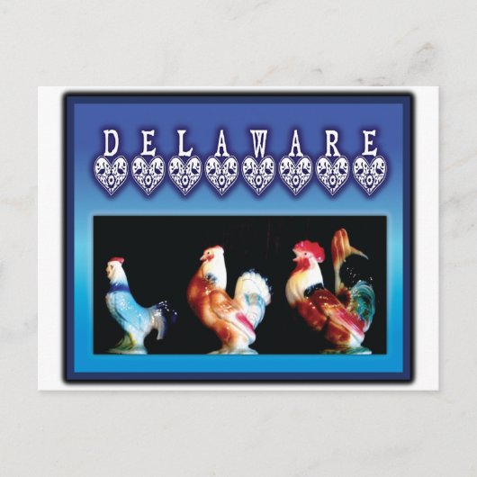 3 de Kippen van Delaware Briefkaart (Voorkant)