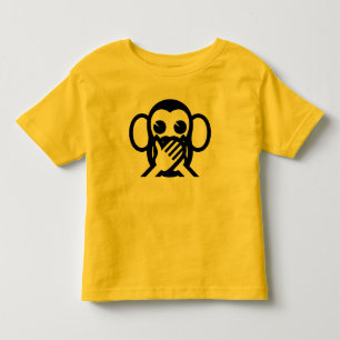 3 de wijze Apen Iwazaru 言わざる spreken GEEN Kinder Shirts