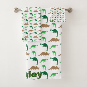 3-delig handdoekenset voor jonge dinosaurusliefheb bad handdoek