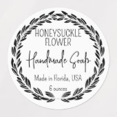 3 Design Custom Modern Leaf Border Waterdicht Labels (Design 2)