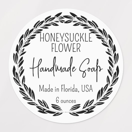 3 Design Custom Modern Leaf Border Waterdicht Labels (Design 2)