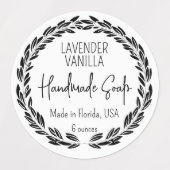 3 Design Custom Modern Leaf Border Waterdicht Labels (Design 1)