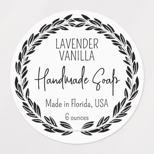 3 Design Custom Modern Leaf Border Waterdicht Labels (Design 1)