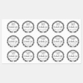 3 Design Custom Modern Leaf Border Waterdicht Labels (Vel)